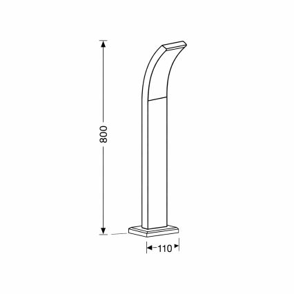 Brilagi - LED udendørslampe ARCELO LED/9W/230V 50 cm IP44
