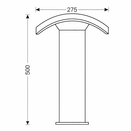 Brilagi - LED udendørslampe ARCELO LED/9W/230V 50 cm IP54