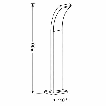 Brilagi - LED udendørslampe ARCELO LED/9W/230V 80 cm IP44