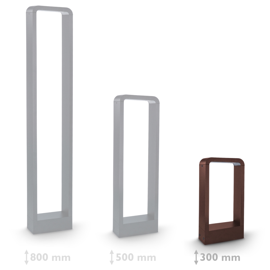 Brilagi - LED udendørslampe BARI LED/7W/230V 3000/4000/6000K brun IP54 30 cm