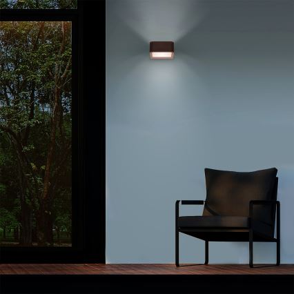 Brilagi - BARI LED udendørs væglampe 7W/230V 3000/4000/6000K brun IP54