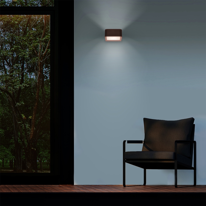 Brilagi - BARI LED udendørs væglampe 7W/230V 3000/4000/6000K brun IP54