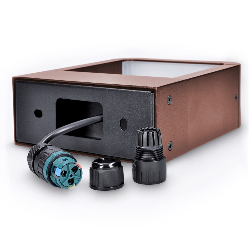 Brilagi - BARI LED udendørs væglampe 7W/230V 3000/4000/6000K brun IP54