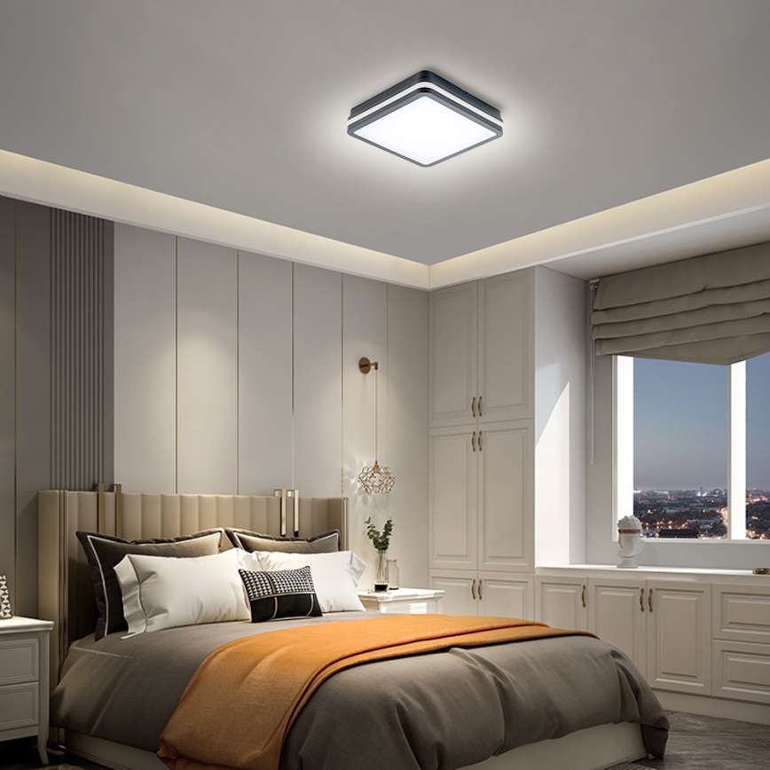 Brilagi - LED udendørslampe BENE LED/24W/230V 26x26 cm antracit IP54