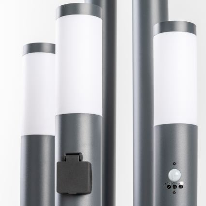 BRILAGI - LED Udendørslampe ELIA 1xE27/7W/230V 4000K IP44 100 cm antracit