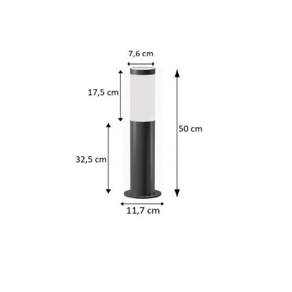BRILAGI - LED udendørslampe ELIA 1xE27/7W/230V 4000K IP44 50 cm antracit