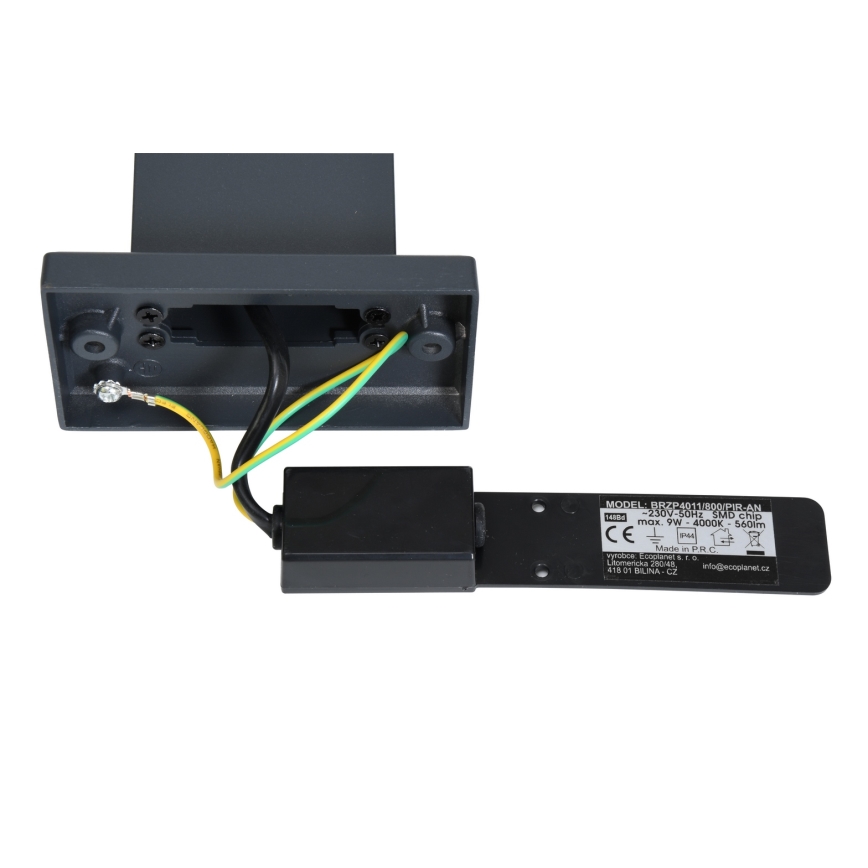 Brilagi - LED udendørslampe med sensor ARCELO LED/9W/230V 80 cm IP44