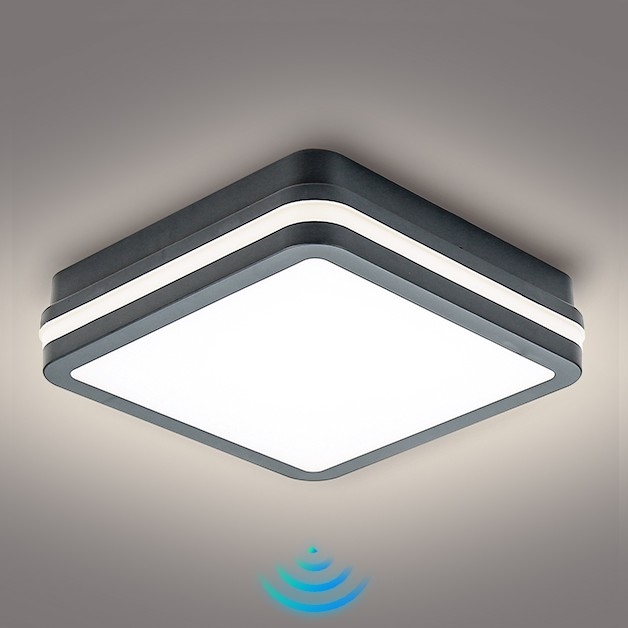 Brilagi - LED udendørslampe med sensor BENE LED/18W/230V 22x22 cm antracit IP54