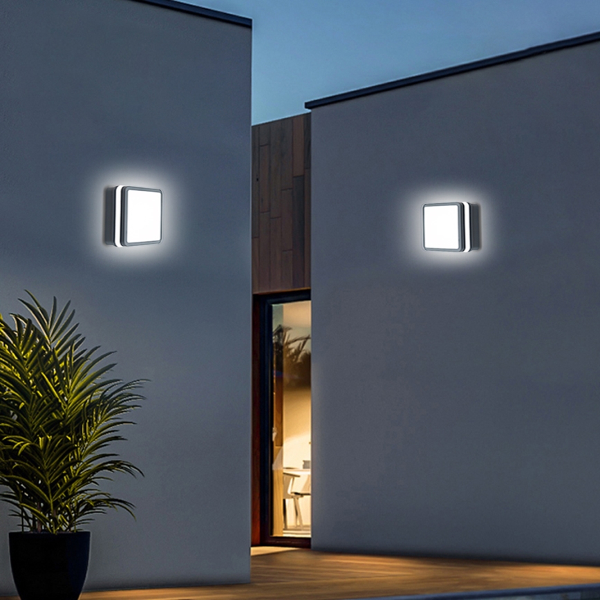 Brilagi - LED udendørslampe med sensor BENE LED/18W/230V 22x22 cm antracit IP54