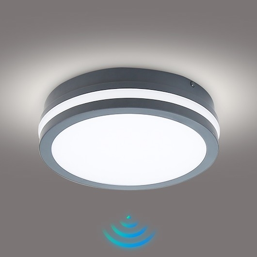 Brilagi - LED udendørslampe med sensor BENE LED/18W/230V diameter 22 cm antracit IP54