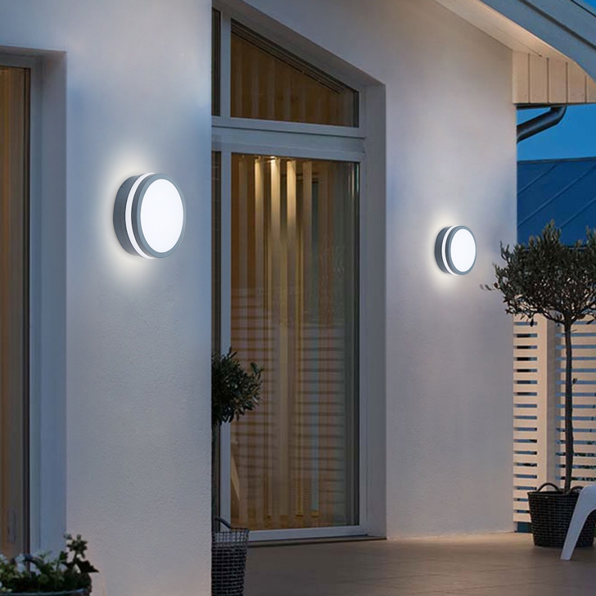 Brilagi - LED udendørslampe med sensor BENE LED/18W/230V diameter 22 cm antracit IP54