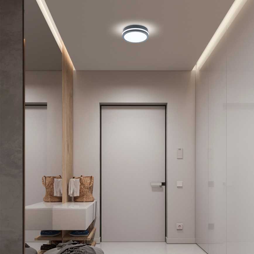 Brilagi - LED udendørslampe med sensor BENE LED/18W/230V diameter 22 cm antracit IP54