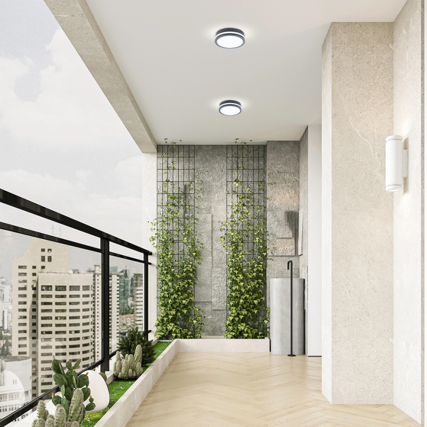 Brilagi - LED udendørslampe med sensor BENE LED/18W/230V diameter 22 cm antracit IP54