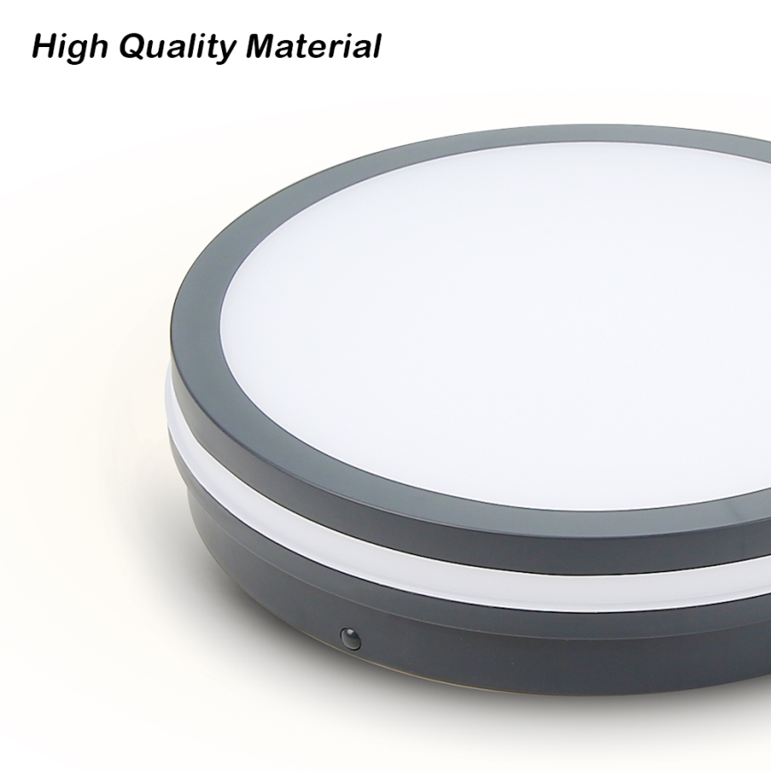 Brilagi - LED udendørslampe med sensor BENE LED/18W/230V diameter 22 cm antracit IP54