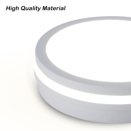Brilagi - LED udendørs loftlampe med sensor BENE LED/18W/230V Ø 21,5 cm hvid IP54