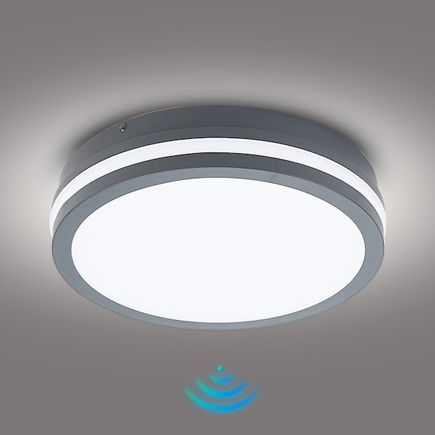 Brilagi - LED udendørslampe med sensor BENE LED/24W/230V diameter 26 cm antracit IP54