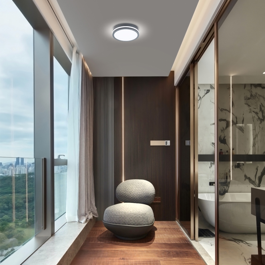Brilagi - LED udendørslampe med sensor BENE LED/24W/230V diameter 26 cm antracit IP54