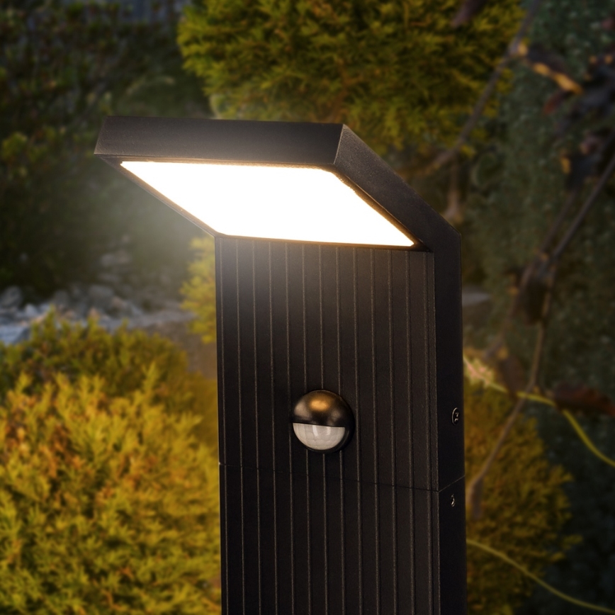 Brilagi - LED udendørslampe med sensor RIANO LED/8W/230V antracit IP65