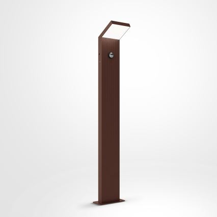 Brilagi - LED udendørslampe med sensor RIANO LED/8W/230V brun IP65 80 cm