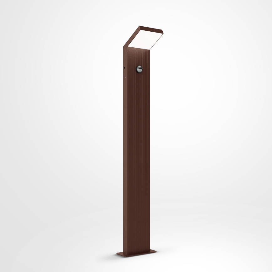 Brilagi - LED udendørslampe med sensor RIANO LED/8W/230V brun IP65 80 cm