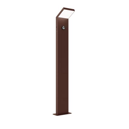 Brilagi - LED udendørslampe med sensor RIANO LED/8W/230V brun IP65 80 cm