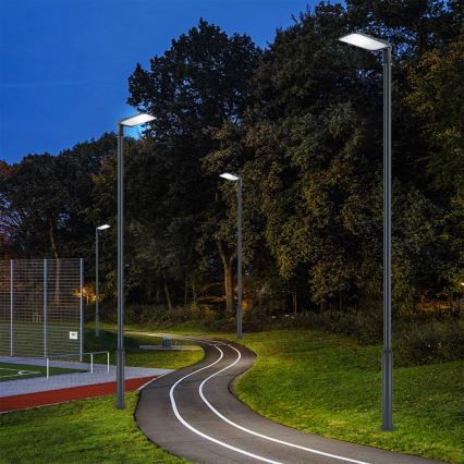 Brilagi - LED udendørs gadelampe med 5 m stolpe og leddelt arm URBANLIGHT LED/200W/230V antracit IP65