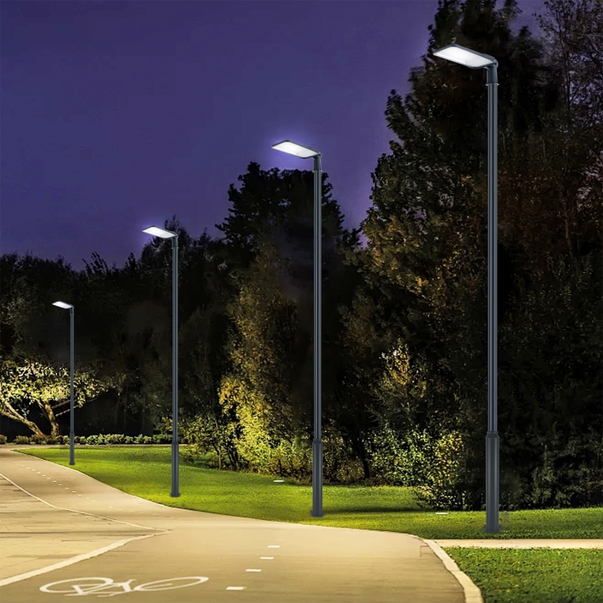Brilagi - LED udendørs gadelampe med 5 m stolpe og leddelt arm URBANLIGHT LED/200W/230V antracit IP65