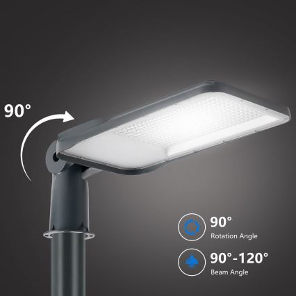Brilagi - LED udendørs gadelampe med 5 m stolpe og leddelt arm URBANLIGHT LED/200W/230V antracit IP65