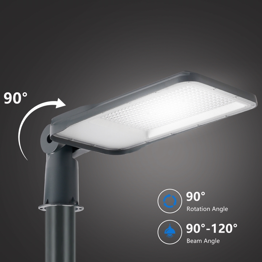Brilagi - LED udendørs gadelampe med 5 m stolpe og leddelt arm URBANLIGHT LED/200W/230V antracit IP65