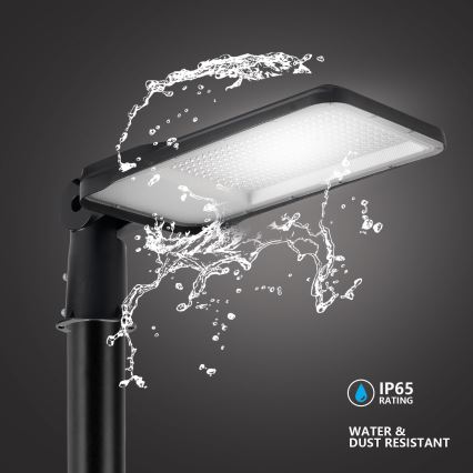 Brilagi - LED udendørs gadelampe med mast og leddelt arm på 4 m URBANLIGHT LED/200W/230V sort IP65