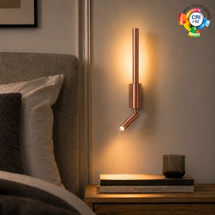 BRILAGI - LED vægspotlampe VIXON LED/3W/230V + LED/5W bronzefarvet CRI 90