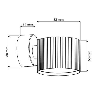 Brilagi - LED Væghængt spotlampe STRIPY 1xGX53/15W/230V hvid