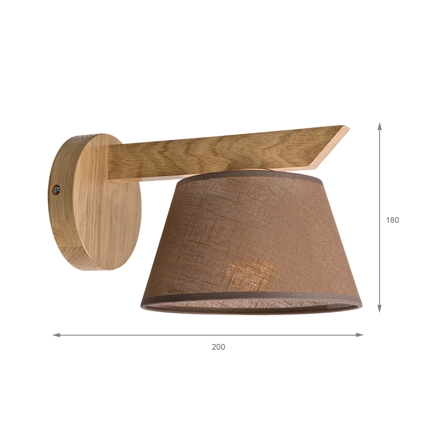 Brilagi - LED  Væglampe ANTHONY 1xE14/40W/230V eg/brun