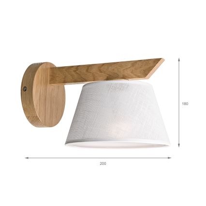 Brilagi - LED  Væglampe ANTHONY 1xE14/40W/230V eg/hvid