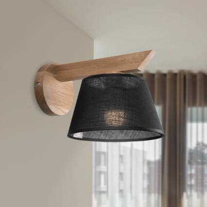 Brilagi - LED  Væglampe ANTHONY 1xE14/40W/230V eg/sort