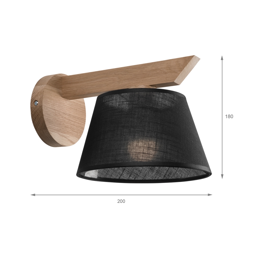 Brilagi - LED  Væglampe ANTHONY 1xE14/40W/230V eg/sort