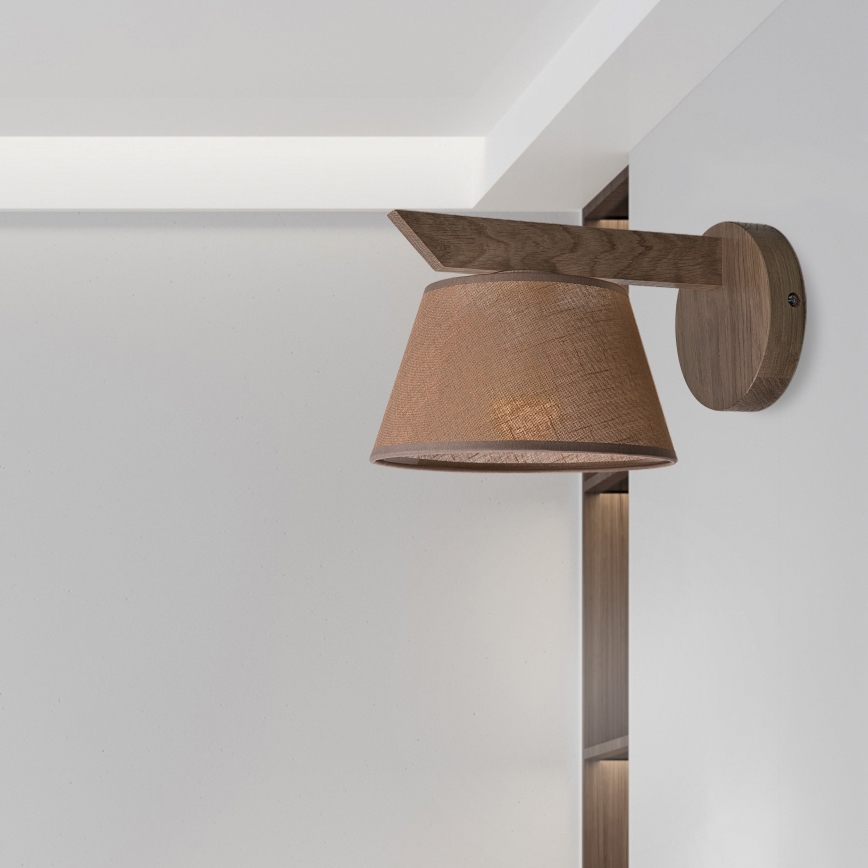 Brilagi - LED Væglampe ANTHONY 1xE14/40W/230V eg valnød/brun