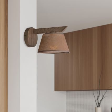 Brilagi - LED Væglampe ANTHONY 1xE14/40W/230V eg valnød/brun