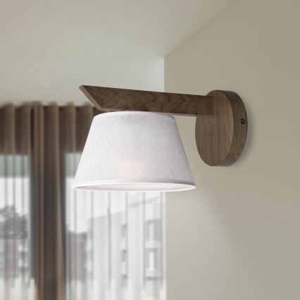 Brilagi - LED Væglampe ANTHONY 1xE14/40W/230V eg valnød/hvid