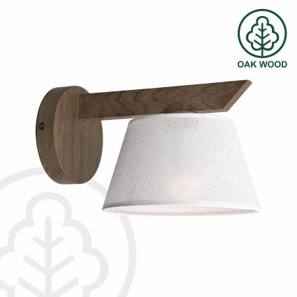 Brilagi - LED Væglampe ANTHONY 1xE14/40W/230V eg valnød/hvid