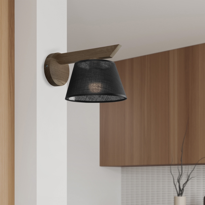 Brilagi - LED Væglampe ANTHONY 1xE14/40W/230V eg valnød/sort