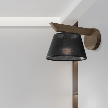 Brilagi - LED Væglampe ANTHONY 1xE14/40W/230V eg valnød/sort