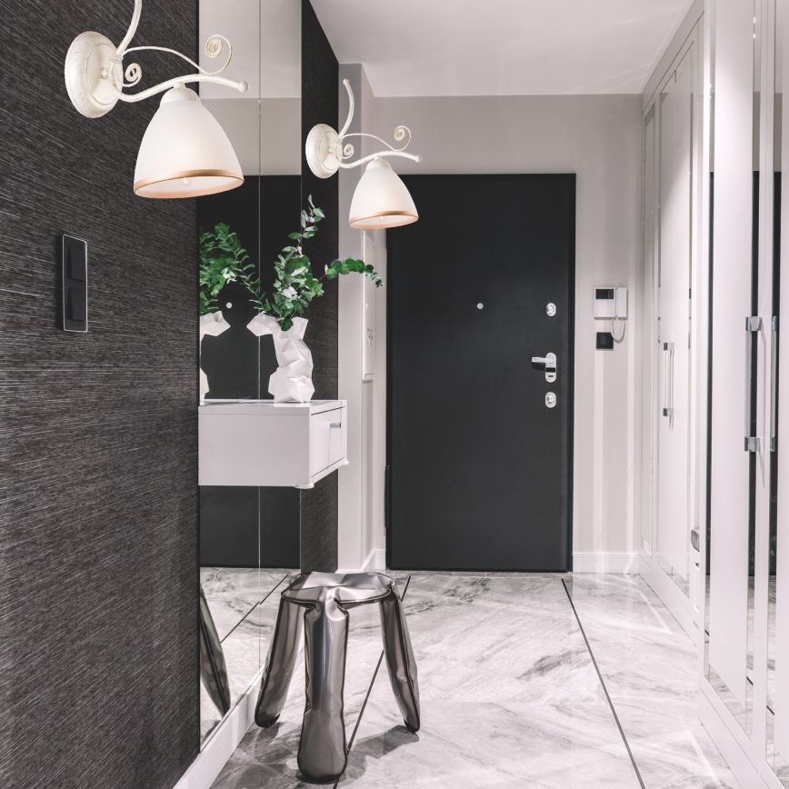 Brilagi - LED væglampe ANTICO 1xE27/60W/230V 3000K hvid patina