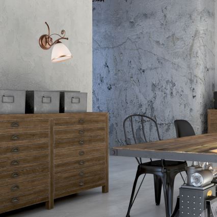 Brilagi - LED væglampe ANTICO 1xE27/60W/230V bronzefarvet patina