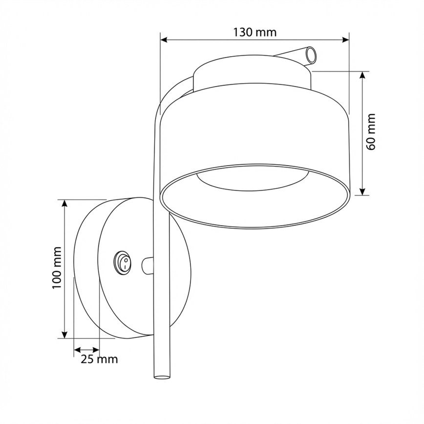 Brilagi - LED Væglampe AURA LUX 1xGX53/30W/230V sort/guld