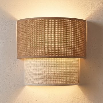 Brilagi - LED-væglampe BOHO ECO 1xE27/10W/230V beige/creme