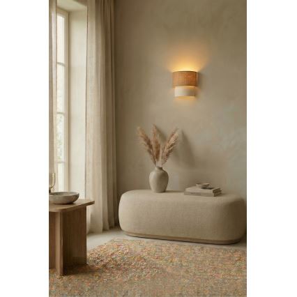 Brilagi - LED-væglampe BOHO ECO 1xE27/10W/230V beige/creme