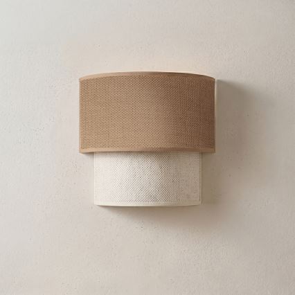Brilagi - LED-væglampe BOHO ECO 1xE27/10W/230V beige/creme
