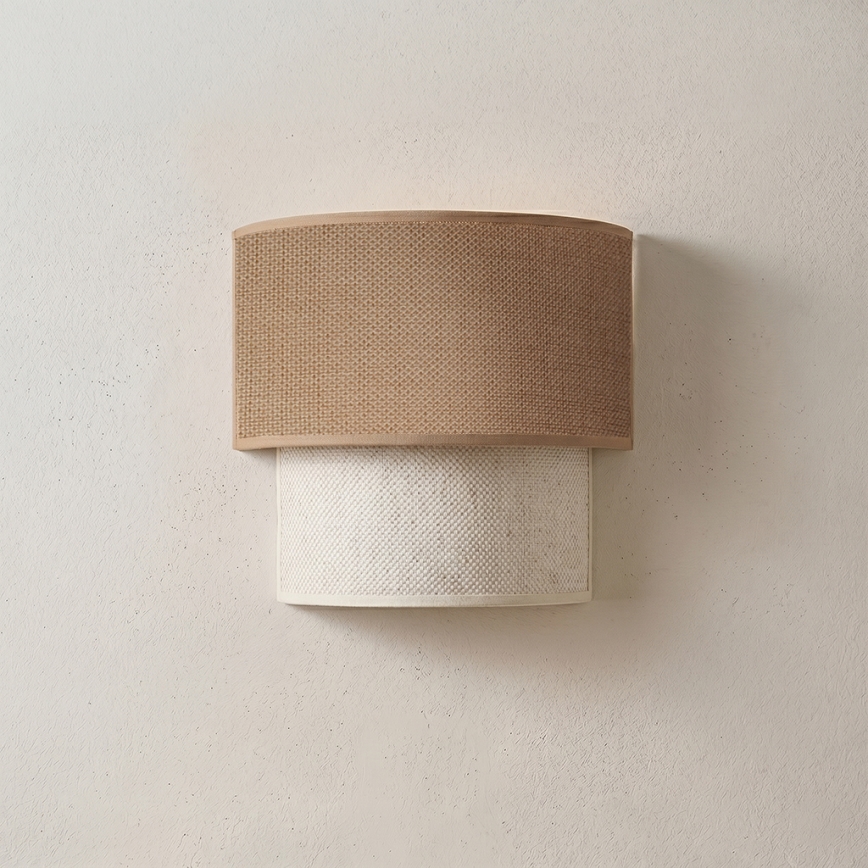 Brilagi - LED-væglampe BOHO ECO 1xE27/10W/230V beige/creme