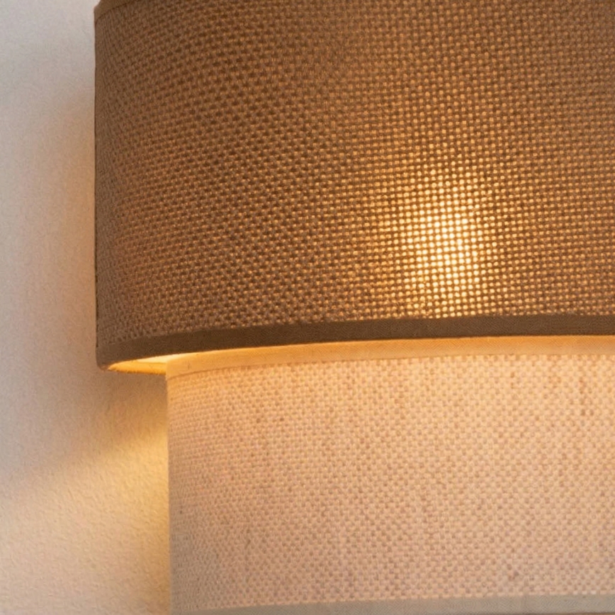 Brilagi - LED-væglampe BOHO ECO 1xE27/10W/230V beige/creme